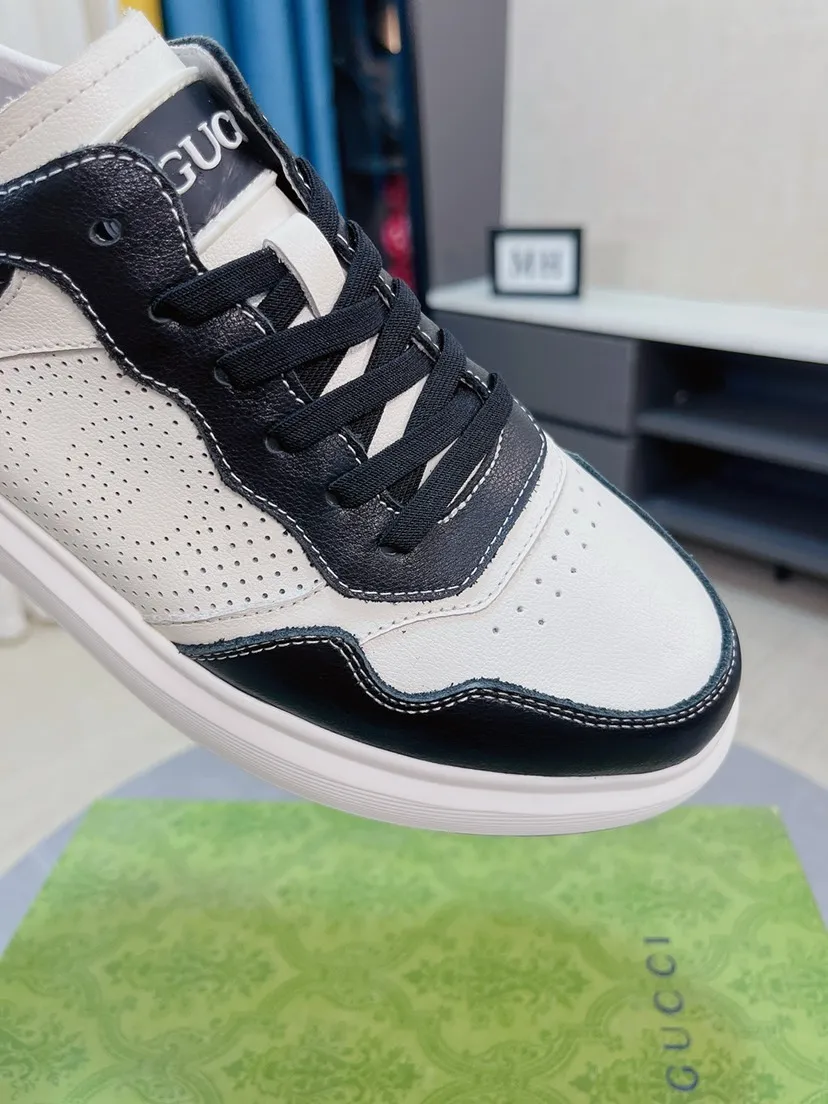 Men's shoes 💰458🌹🌹GUCCI [Gucci] New high-end men's shoes brand, the latest fashionable casual men's shoes, trendy and versatile style, relaxed and sporty style, uppers imported from Italy, first-layer cowhide embossed, genuine leather lining and ultra-fine workmanship. Original personalized fashionable rubber wear-resistant outsole, light and comfortable on the foot, size 38-44